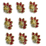 Peacock Shape Pendants Rose Color Stone Model No.692 - (1Piece)