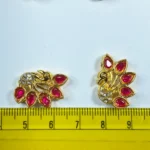 Peacock Shape Pendants Rose Color Stone Model No.692 - (1Piece) - Image 4