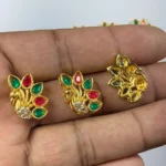 Peacock Shape Pendants Rose and Green Color Stone Model No.693 - (1Piece) - Image 2