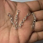 Silver Color Kadi Connector Hook Brass Clasp With Extender Chain (5 Pieces) - Image 2