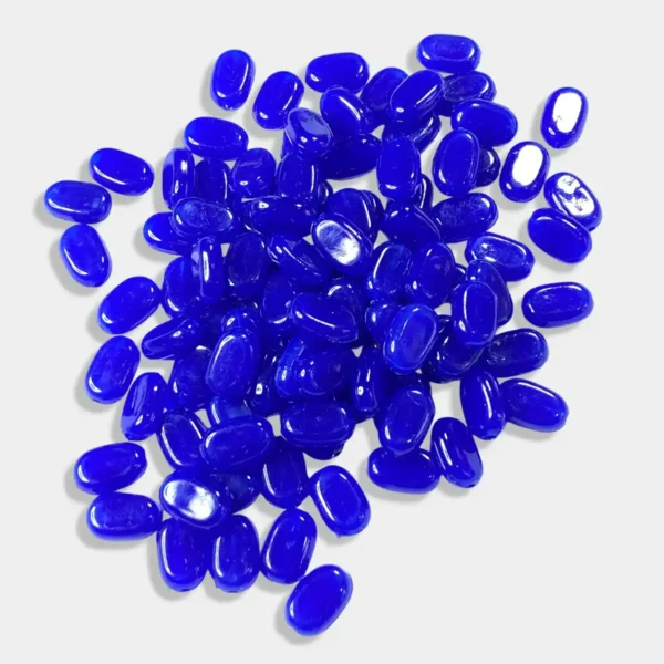 Tablet Bead Oval Shape Blue Color (20grams) Size 10-7-4mm