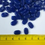 Tablet Bead Oval Shape Dark Blue Color (20grams) Size 10-7-4mm - Image 3