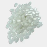 Tablet Bead Oval Shape Half White Color (20grams) Size 10-7-4mm