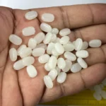 Tablet Bead Oval Shape Half White Color (20grams) Size 10-7-4mm - Image 2