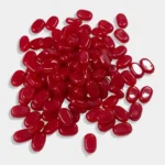 Tablet Bead Oval Shape Red Color (20grams) Size 10-7-4mm