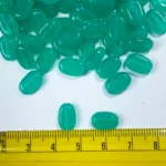 Tablet Bead Oval Shape Sea Green Color (20grams) Size 10-7-4mm - Image 3