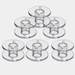Transparent Plastic Bobbins for Domestic Sewing Machine - Pack of 6 Pieces