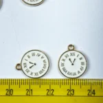 White Clock Charms For Jewelry Making  for Keychains Bracelets Pack of 1 Piece - Image 2