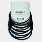 Black Elastic Hair Ties Rubber Bands - Set of 10 Hair Ties
