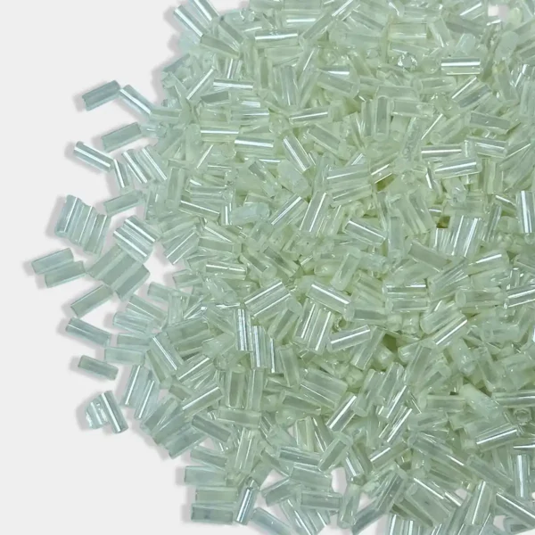 Cut Beads or Tube Beads (4mm) Half White Color (25Grams)
