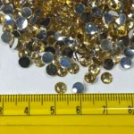 Kundan Stone Round Shape 5mm Gold Color (10grams) - Image 3