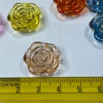 Rose Flower Beads Mixed Colors 20mm-  Pack of 10grams - Image 3