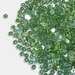 Round Shape Sewing Shiny Sequins Celadon Green Color 4MM (10grams)