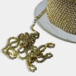 Stone Chain - Light or Dull Gold Color Size No.14PP (1Meter)