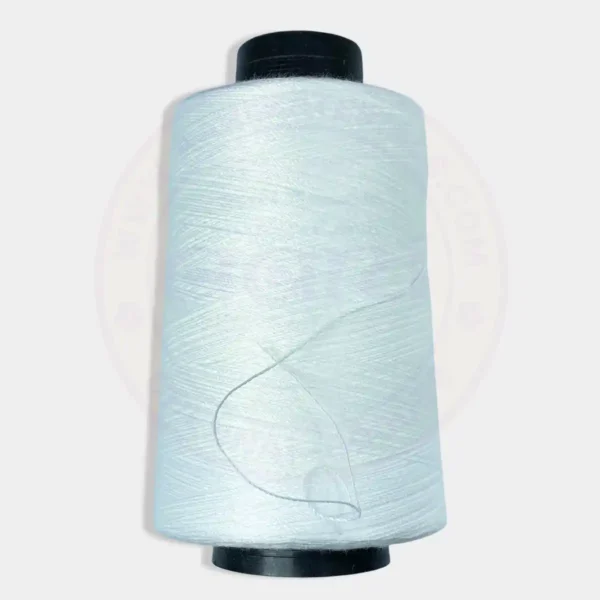 White Sewing Thread Cone Overlock 2 Ply Poly - Pack of 1 Cone