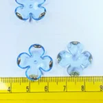 3D Resin flower Beads With Golden Edge Blue Color - 10 grams - Image 3