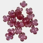 3D Resin flower Beads With Golden Edge Rose Color - 10 grams