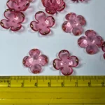 3D Resin flower Beads With Golden Edge Rose Color - 10 grams - Image 2