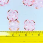 3D Resin flower Beads With Golden Edge Pink Color - 10 grams - Image 3