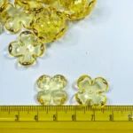 3D Resin Flower Beads with Golden Edge Yellow Color - 10 grams - Image 3