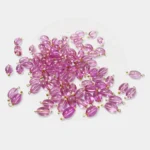 Hanging Beads Oval Shape Readymade Hook (8mmx6mm) Glassy Baby Pink Color