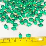 Hanging Beads Oval Shape Readymade Hook (8mmx6mm) Light Green Color - Image 2