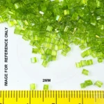 Cut Beads or Cutdana-2mm Parrot Green Color (25 grams) - Image 3