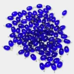 Hanging Beads Oval Shape Readymade Hook (8mmx6mm) Blue Color