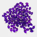 Hanging Beads Oval Shape Readymade Hook (8mmx6mm) Violet Color