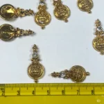 Lakshmi Pendant with White Stones (25x12mm) – Pack of 1 Piece - Image 3