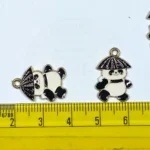 Panda Charm With Cap for Keychains Bracelets Making - Pack of 1 Piece - Image 3