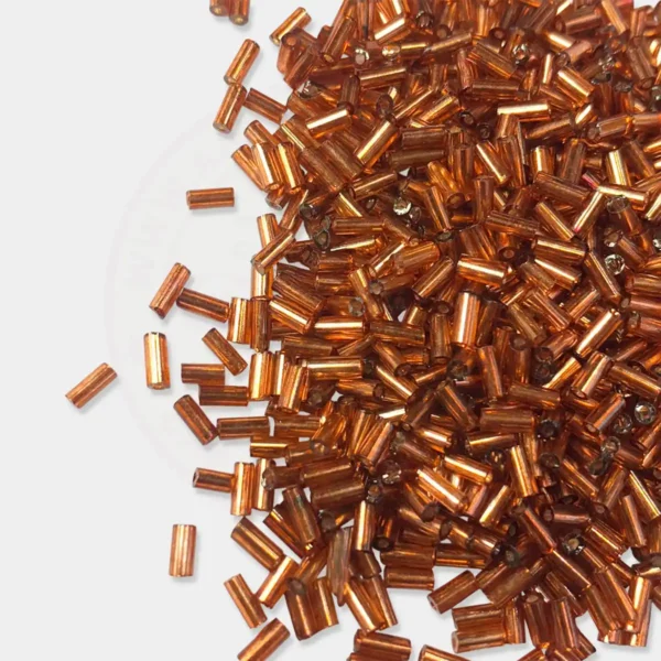 Tube Beads or Salli Buggle Beads 4mm Brown Color - Pack of 25 Grams