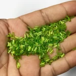 Tube Beads or Salli Buggle Beads 4mm Parrot Green Color - Pack of 25 Grams - Image 2