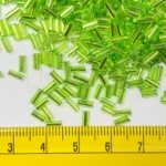Tube Beads or Salli Buggle Beads 4mm Parrot Green Color - Pack of 25 Grams - Image 3