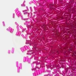 Tube Beads or Salli Buggle Beads 4mm Rose Color - Pack of 25 Grams