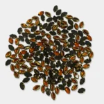 Glass Kundan Stones in Flat Back Mounts Eye Shape 6x4MM (Orange)15grams