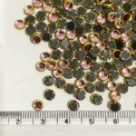 Glass Round Shape Kundan Stone 4MM Pink Color (15grams) - Image 2