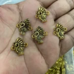 Gold Peacock Charms (Model: AM111610) Pack of 5 Piece