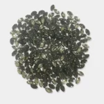 Kundan Stone Framed Eye Shape (6K) 6mmX4mm White Color Silver Base (20grams)