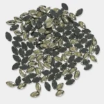 Kundan Stone Framed Eye Shape (8K) 8mmX5mm White Color Silver Base (20grams)