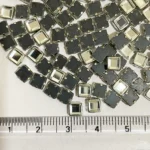 Kundan Stone Framed Square Shape 4mm White Color Silver Base (20grams) - Image 2