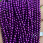 Violet Color 4MM Round Shape Beads - 1Bunch(12 line)