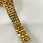 Gold Color and White Stone With Beads Sheet 4-Lines For Making jewelry and Stitching - Image 2