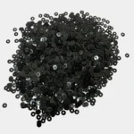Round Shape Sewing Sequins Black Color 4MM (10grams)