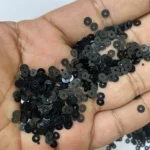 Round Shape Sewing Sequins Black Color 4MM (10grams) - Image 2