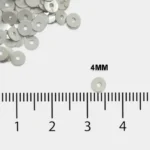 Round Shape Sewing Sequins White Color 4MM (10grams) - Image 3
