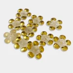 Acrylic Flower Beads with Gold Border for Brooch Making Pack of 10 grams