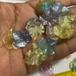 Acrylic Petal Beads Transparent Multi-Colour 25MM - Mable Leaf (10 Grams) - Image 2