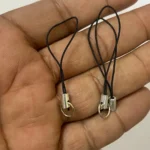 Black Charms Strap with Metal Hook for Keychains & Mobile (Pack of 5) - Image 2