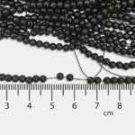 Black Color 3MM Round Shape Beads - 1Bunch(12 line) - Image 2